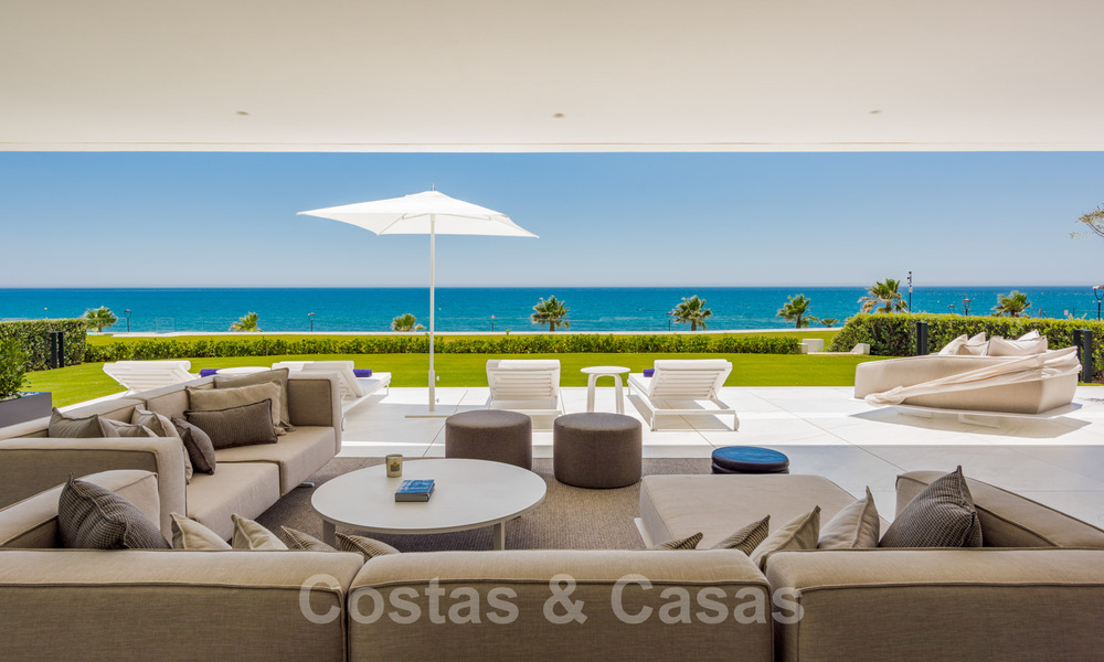 Crème de la Crème, modern ready apartment for sale, right on the beach between Marbella and Estepona 34695