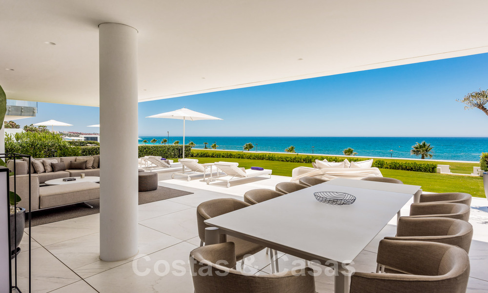 Crème de la Crème, modern ready apartment for sale, right on the beach between Marbella and Estepona 34701