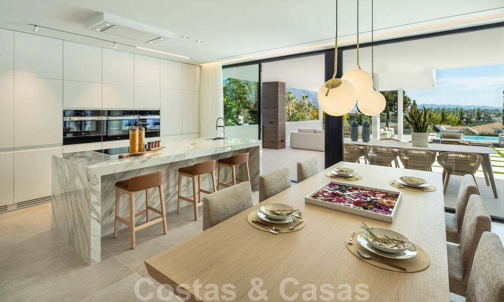 Designer villa in the highly desirable residential area of Las Brisas in Nueva Andalucia with stunning views of the La Concha mountain in Marbella 34800