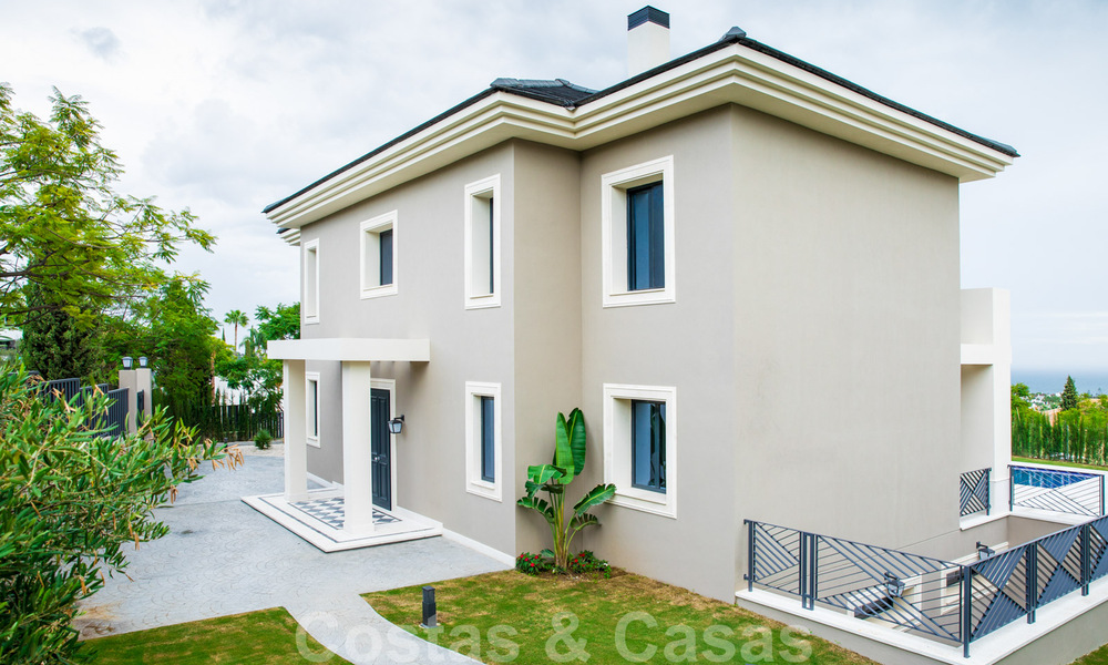 Newly built villa for sale in a contemporary classic style with sea views in a five star golf resort in Marbella - Benahavis 34929