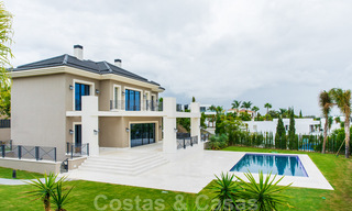 Newly built villa for sale in a contemporary classic style with sea views in a five star golf resort in Marbella - Benahavis 34930 