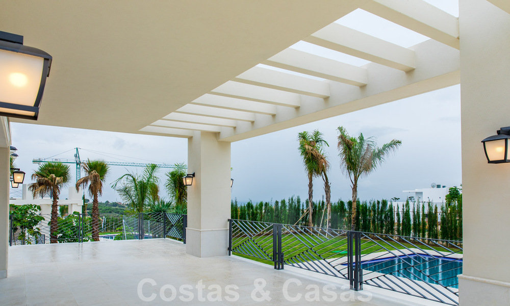 Newly built villa for sale in a contemporary classic style with sea views in a five star golf resort in Marbella - Benahavis 34933