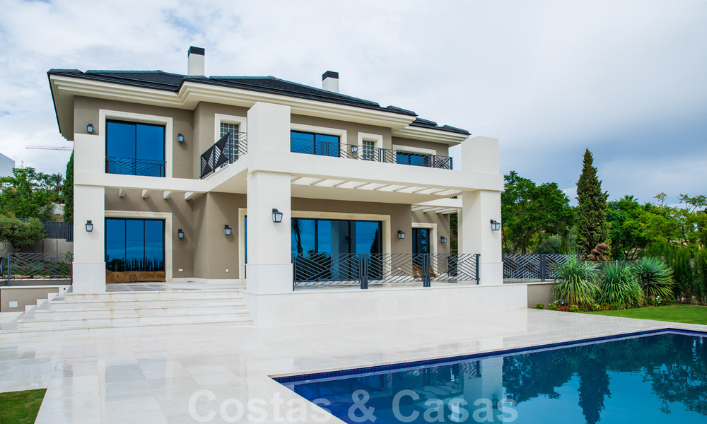 Newly built villa for sale in a contemporary classic style with sea views in a five star golf resort in Marbella - Benahavis 34940