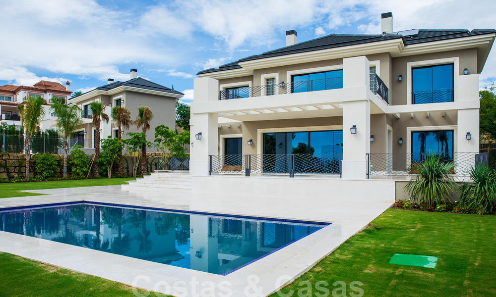 Newly built villa for sale in a contemporary classic style with sea views in a five star golf resort in Marbella - Benahavis 34943