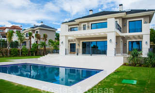 Newly built villa for sale in a contemporary classic style with sea views in a five star golf resort in Marbella - Benahavis 34943 