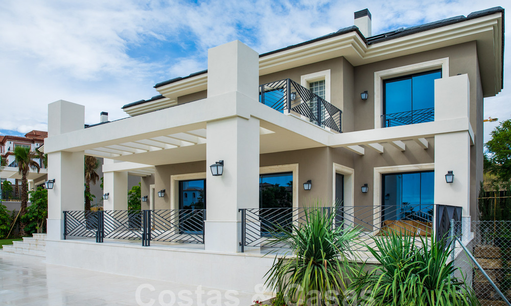 Newly built villa for sale in a contemporary classic style with sea views in a five star golf resort in Marbella - Benahavis 34945