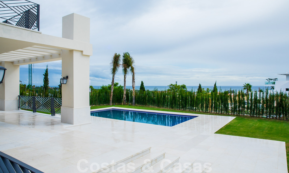 Newly built villa for sale in a contemporary classic style with sea views in a five star golf resort in Marbella - Benahavis 34947