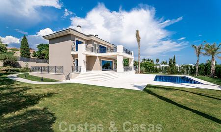 Newly built villa for sale in a contemporary classic style with sea views in a five star golf resort in Marbella - Benahavis 34960