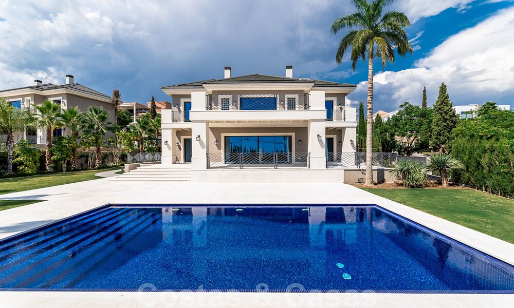Newly built villa for sale in a contemporary classic style with sea views in a five star golf resort in Marbella - Benahavis 34961