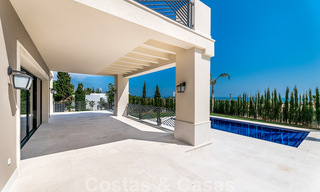 Newly built villa for sale in a contemporary classic style with sea views in a five star golf resort in Marbella - Benahavis 34963 