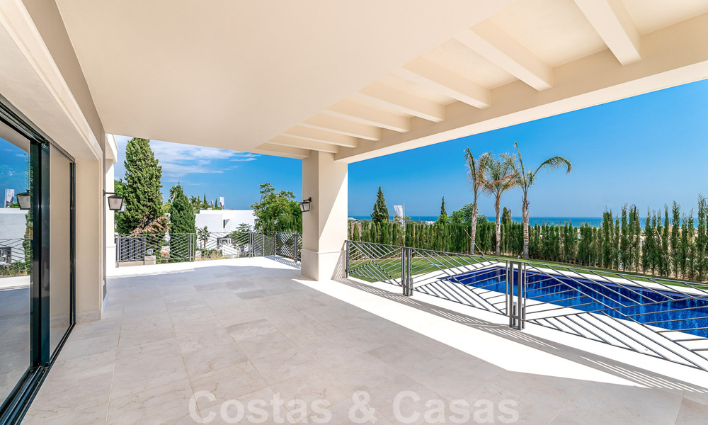 Newly built villa for sale in a contemporary classic style with sea views in a five star golf resort in Marbella - Benahavis 34964