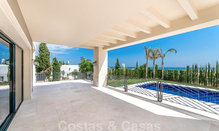 Newly built villa for sale in a contemporary classic style with sea views in a five star golf resort in Marbella - Benahavis 34964 