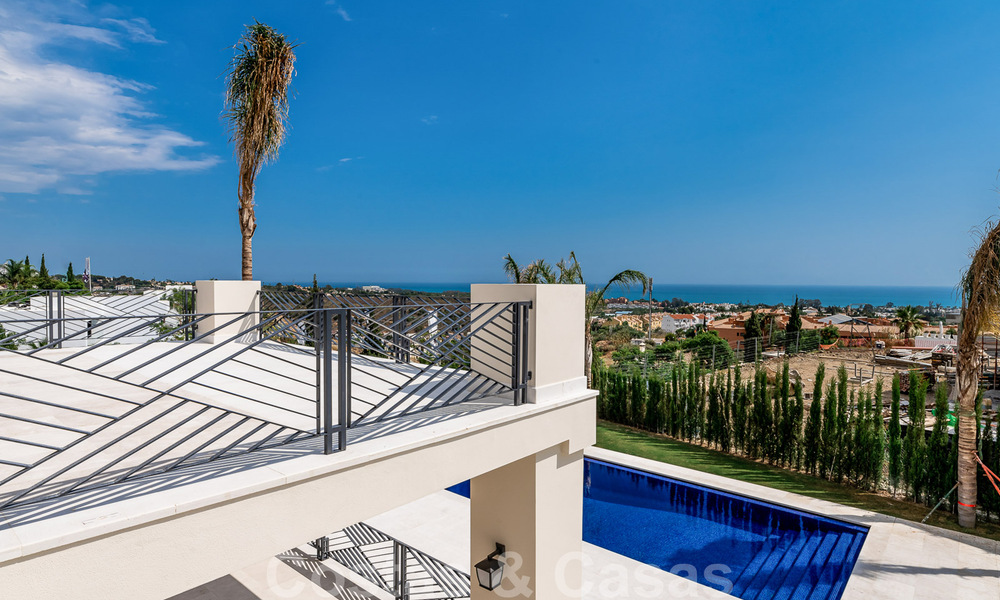 Newly built villa for sale in a contemporary classic style with sea views in a five star golf resort in Marbella - Benahavis 34967