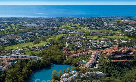 Modern luxury apartments for sale on an idyllic lake with panoramic views in Nueva Andalucia - Marbella. NEW PHASE. 34975
