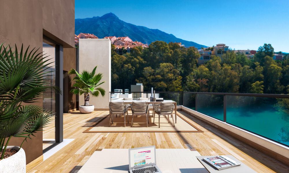 Modern luxury apartments for sale on an idyllic lake with panoramic views in Nueva Andalucia - Marbella. NEW PHASE. 34980