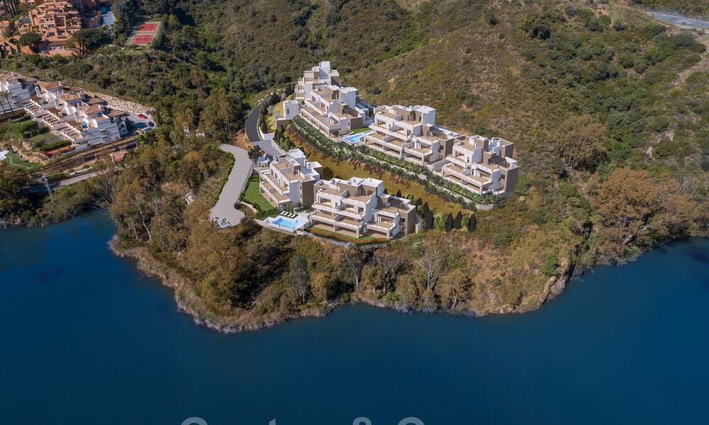 Modern luxury apartments for sale on an idyllic lake with panoramic views in Nueva Andalucia - Marbella. NEW PHASE. 34984
