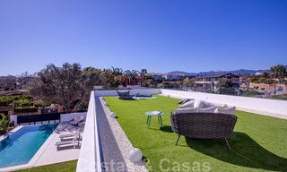 Modern designer villa for sale a short walk from the beach and beach clubs and within walking distance of the promenade and center of San Pedro, Marbella 38024 