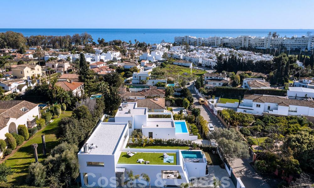 Modern designer villa for sale a short walk from the beach and beach clubs and within walking distance of the promenade and center of San Pedro, Marbella 38036