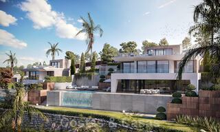 Modern newly built luxury villas for sale with a huge terrace and beautiful panoramic sea views on the Costa del Sol 35199 