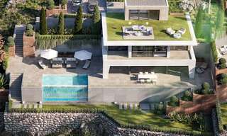Modern newly built luxury villas for sale with a huge terrace and beautiful panoramic sea views on the Costa del Sol 35201 