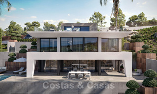 Modern newly built luxury villas for sale with a huge terrace and beautiful panoramic sea views on the Costa del Sol 35204 