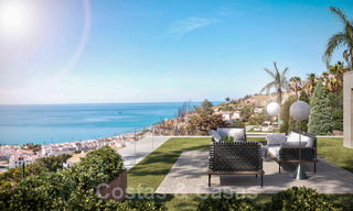 Modern newly built luxury villas for sale with a huge terrace and beautiful panoramic sea views on the Costa del Sol 35206 