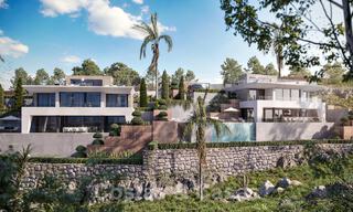 Modern newly built luxury villas for sale with a huge terrace and beautiful panoramic sea views on the Costa del Sol 35208 