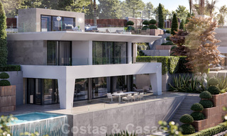 Modern newly built luxury villas for sale with a huge terrace and beautiful panoramic sea views on the Costa del Sol 35212 