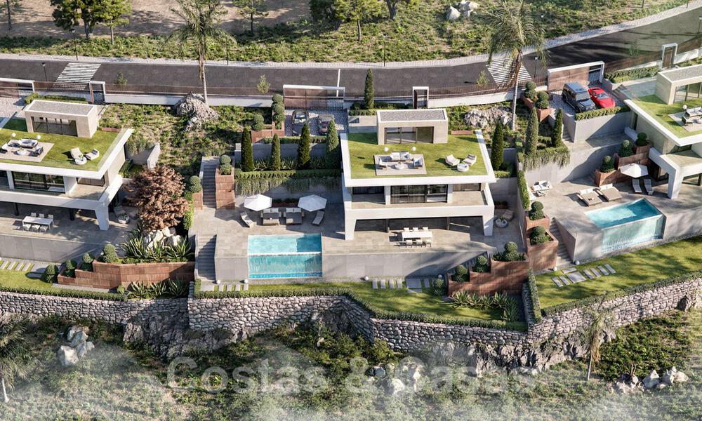 Modern newly built luxury villas for sale with a huge terrace and beautiful panoramic sea views on the Costa del Sol 35213