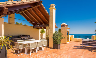 Contemporary renovated frontline beach Penthouse for sale with panoramic sea views on the New Golden Mile between Marbella and Estepona 35283 
