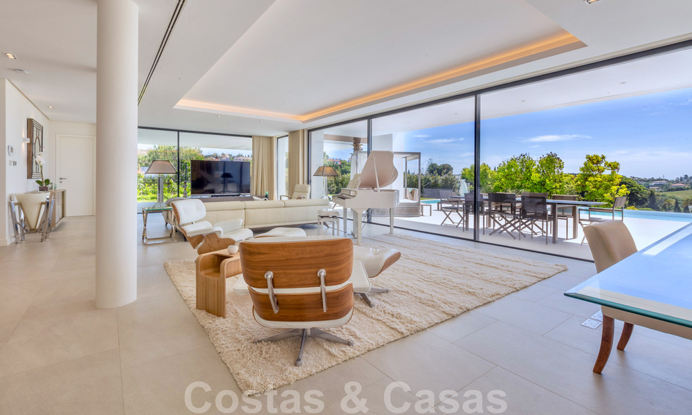 Ready to move in, contemporary modern villa for sale with golf and sea views in a five star golf resort in Marbella - Benahavis 35386