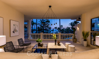 Exclusive apartment for sale with sea views in a frontline beach complex on the New Golden Mile, Marbella - Estepona 35544 
