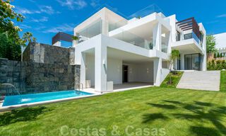 Ready to move in, new modern villa for sale with sea views from all levels in a five star golf resort in Marbella - Benahavis 35771 