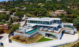 Sensational new modern luxury villa for sale with sea views in the gated El Madroñal in the Marbella area - Benahavis 35912 