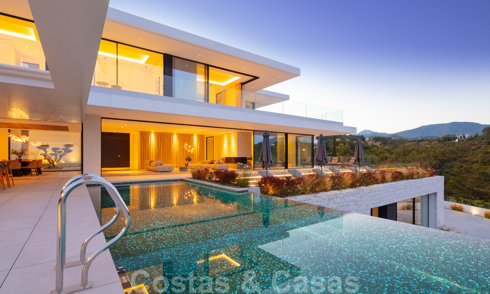 Sensational new modern luxury villa for sale with sea views in the gated El Madroñal in the Marbella area - Benahavis 35936
