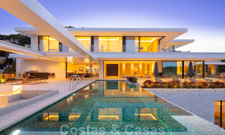Sensational new modern luxury villa for sale with sea views in the gated El Madroñal in the Marbella area - Benahavis 35937 