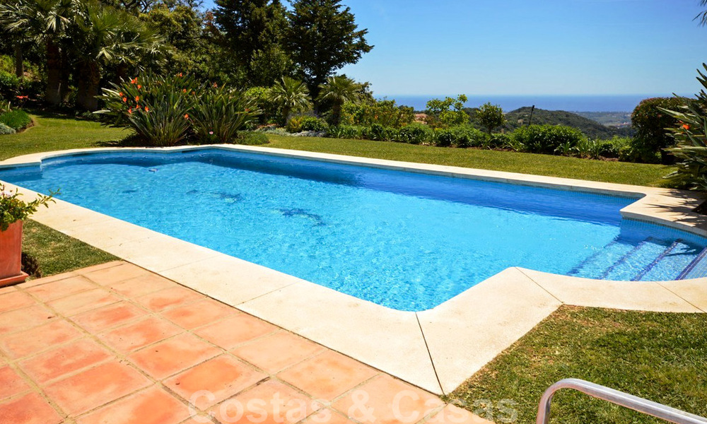 Stylish rustic luxury villa for sale with stunning sea views in the exclusive La Zagaleta Golf Resort, Benahavis - Marbella 36280