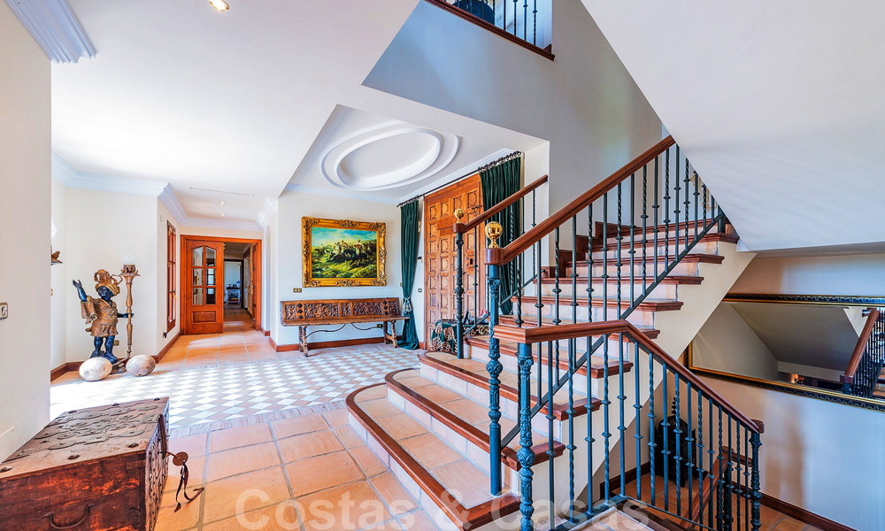 Stylish rustic luxury villa for sale with stunning sea views in the exclusive La Zagaleta Golf Resort, Benahavis - Marbella 36290