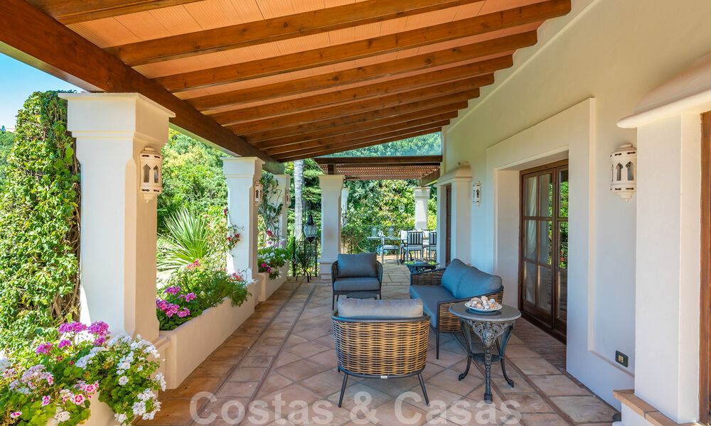 Stylish rustic luxury villa for sale with stunning sea views in the exclusive La Zagaleta Golf Resort, Benahavis - Marbella 36302
