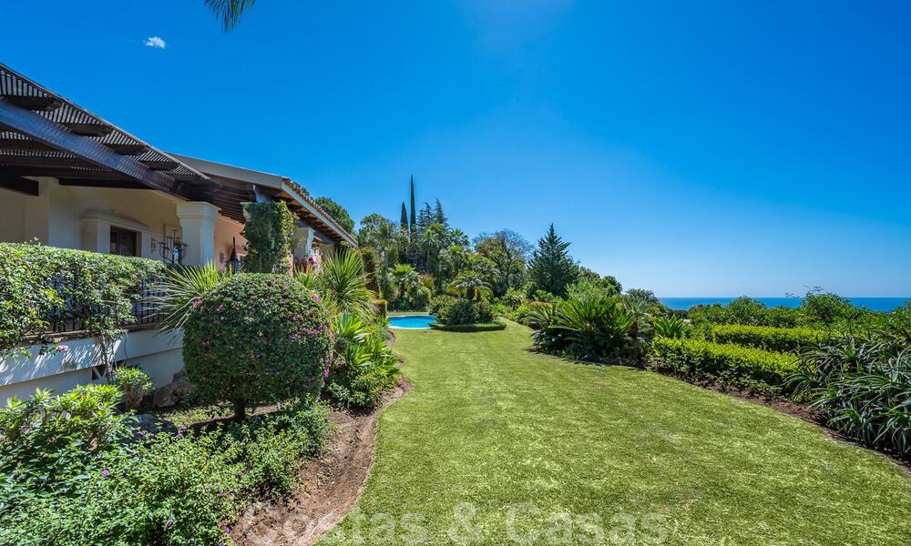 Stylish rustic luxury villa for sale with stunning sea views in the exclusive La Zagaleta Golf Resort, Benahavis - Marbella 36305