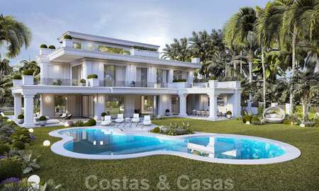 Modern - classic style new luxury villas for sale on the prestigious Golden Mile in Marbella 36379