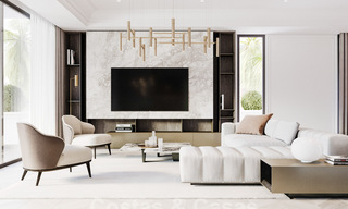 Modern - classic style new luxury villas for sale on the prestigious Golden Mile in Marbella 36381 