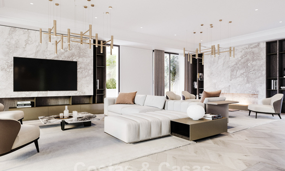 Modern - classic style new luxury villas for sale on the prestigious Golden Mile in Marbella 36382