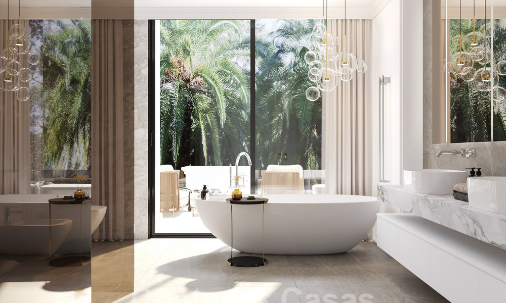 Modern - classic style new luxury villas for sale on the prestigious Golden Mile in Marbella 36401