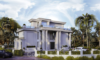 Modern - classic style new luxury villas for sale on the prestigious Golden Mile in Marbella 36425 