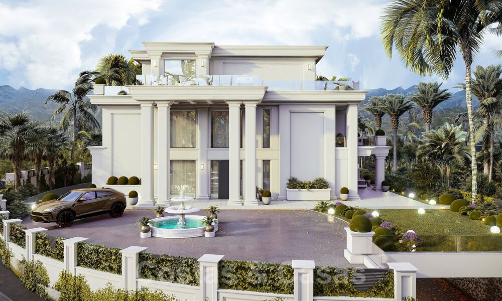 Modern - classic style new luxury villas for sale on the prestigious Golden Mile in Marbella 36426