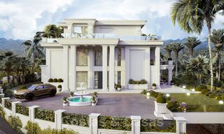 Modern - classic style new luxury villas for sale on the prestigious Golden Mile in Marbella 36426 