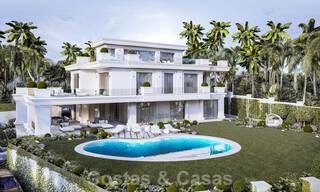 Modern - classic style new luxury villas for sale on the prestigious Golden Mile in Marbella 36429 