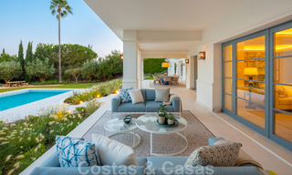 Very spacious luxury villa for sale in a Mediterranean style with a contemporary design interior in the Golf Valley of Nueva Andalucia, Marbella 36530 