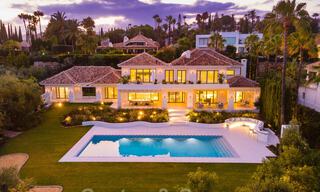 Very spacious luxury villa for sale in a Mediterranean style with a contemporary design interior in the Golf Valley of Nueva Andalucia, Marbella 36531 